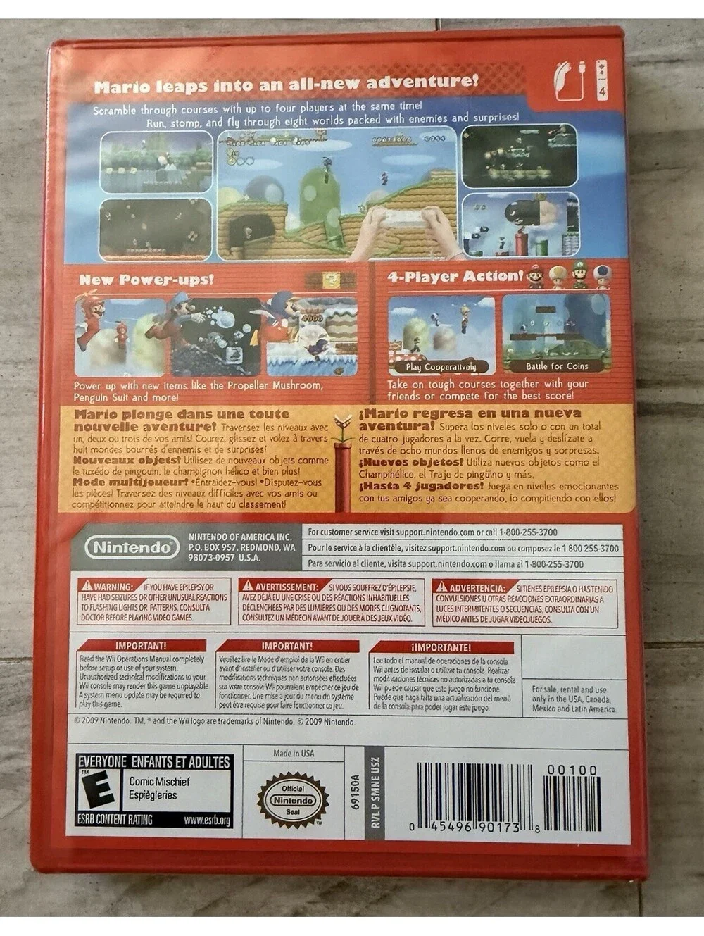 New Super Mario Bros. Wii (Nintendo Wii, 2009) - SEALED!